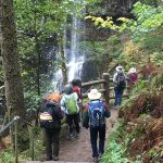 Hikers at Lower South Falls